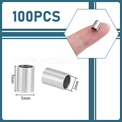 100 Stück 304 Edelstahl-Rohrperlen&nbsp;STAS-UN0063-82B-P
