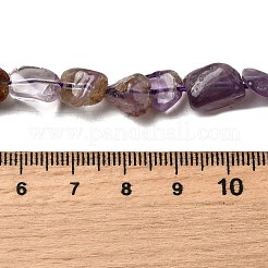 Natürliche violette Phantomquarz-Perlenstränge aus violettem Lodolith&nbsp;G-I390-A01