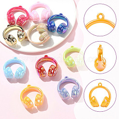 10 pendentif acrylique opaque plaqué UV 10 couleurs&nbsp;SACR-FS0001-56