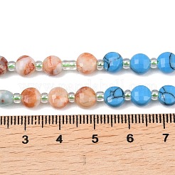 Hilos de cuentas de jade blanco natural teñido&nbsp;G-Z135-B07