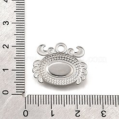 304 Edelstahl Pavé-Anhänger mit natürlichen weißen Muscheln&nbsp;STAS-C122-21B-02P
