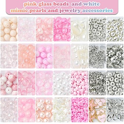 DIY-Sets zur Herstellung von Armbändern aus runden Glas- und CCB-Kunststoffperlen&nbsp;DIY-FS0007-56B
