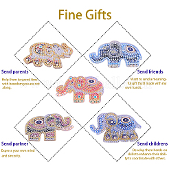Kit di portachiavi con pittura diamante elefante fai da te&nbsp;DIY-WH0182-17