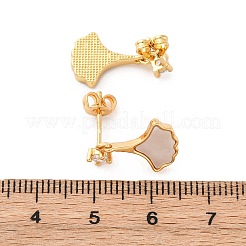 Pendientes colgantes de latón con micro pavé de circonitas cúbicas&nbsp;KK-D363-14G
