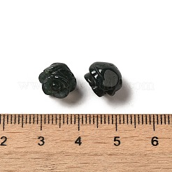 Natürliche Moosachat geschnitzte Blumen Streuperlen&nbsp;G-O156-B-19