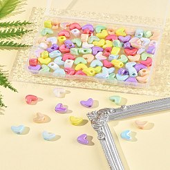98 pièce de perles acryliques opaques à placage UV de 7 couleurs&nbsp;MACR-FS0002-16