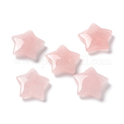 Naturale perle di quarzo rosa, Senza Buco / perline indefinite, stella, 29.5x31~31.5x7~8mm
