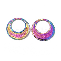 Ion Plating(IP) 304 Stainless Steel Pendants, Round Ring, Rainbow Color, 30x2mm, Hole: 17.5mm