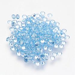Aquamarine Cubic Zirconia Cabochons, Diamond Shape, Light Sky Blue, 3x2mm
