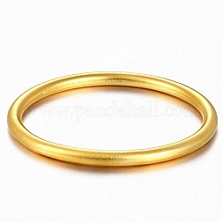 Vacuum Plating Brass Buddhist Bangles, Golden, Inner Diameter: 2-1/4 inch(5.6cm)