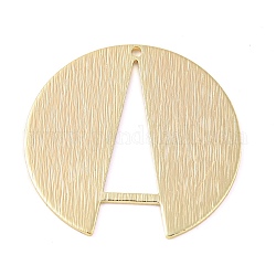 Rack Plating Brass Pendants, Flat Round, Real 18K Gold Plated, 24x25x0.8mm, Hole: 1mm