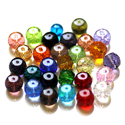 Abalorios de cristal austriaco de imitación, aaa grado, facetados, tambor, color mezclado, 8x6.5mm, agujero: 0.7~0.9 mm