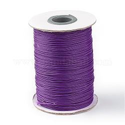 韓国のワックスポリエステルコード  暗紫色  1mm  約85ヤード/ロール