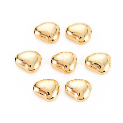 Rack Plating Brass Beads, Nickel Free, Bean, Real 18K Gold Plated, 9.5x8x4.5mm, Hole: 1mm