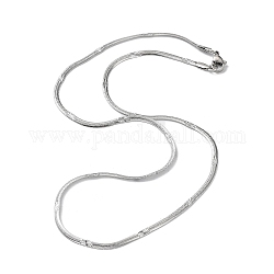 304 collane con catena a serpente piatta in acciaio inossidabile da donna, colore acciaio inossidabile, 17.48 pollice (44.4 cm)