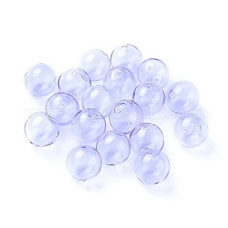 Perles de verre soufflées faites à la main, ronde, violette, 16x16mm, Trou: 1~2mm