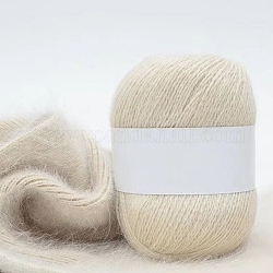 Fil de coton en laine, pour le tissage, tricot et crochet, bisque, 1mm