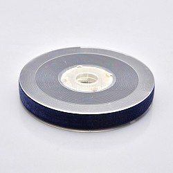 Polyester Velvet Ribbon for Gift Packing and Festival Decoration, Midnight Blue, 1/2 inch(13mm), about 25yards/roll(22.86m/roll)