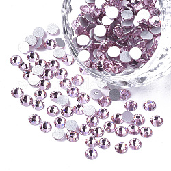 Cabujones de cristal rhinestone espalda plana, espalda plateada, medio redondo facetas, violeta, ss12, 3~3.2x1.5mm, aproximamente 1440 unidades / bolsa
