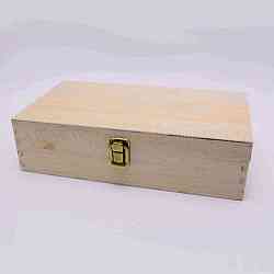 Aufbewahrungsbox aus Holz mit 32 Fach, für ätherisches Öl, Rechteck, rauchig, 14.8x27.8x7.8 cm