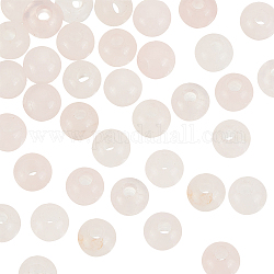 Olycraft 36 pieza de cuentas de cuarzo rosa natural de 8.[079] in, piedras preciosas redondas sueltas, piedras preciosas de energía de cristal suave, cuentas de cristal de piedra natural con agujero de 2.5.[118] in para collares, pulseras, pendientes, fabricación de joyas