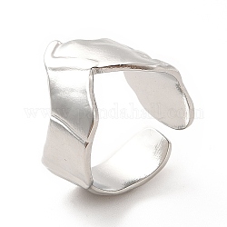 304 anello a polsino aperto da donna in acciaio inossidabile con freccia chevron, colore acciaio inossidabile, misura degli stati uniti 6 1/2 (16.9mm)