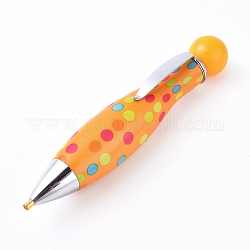 DIY Diamond Painting Point Drill Pen Embroidery Tool, Painting Cross Stitch Accessories Sewing Crafts, Orange, 107x20mm, Hole: 2mm