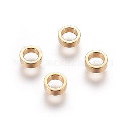 304 Edelstahl-Abstandhalter-Perlen, Flachrund, golden, 6x2 mm, Bohrung: 4 mm