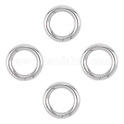 Unicraftale 201 anelli per cancelli a molla in acciaio inossidabile, o anelli, colore acciaio inossidabile, 6 gauge, 24x4mm, diametro interno: 16mm, 4pcs/scatola
