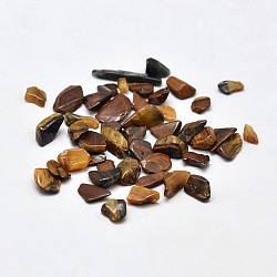 Natürlichen Tigerauge Chip-Perlen, kein Loch / ungekratzt, 2~8x2~4 mm, ca. 340 Stk. / 20 g