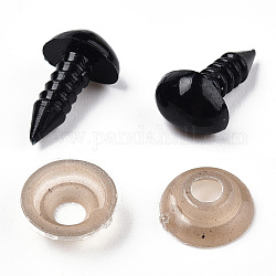 Craft Plastic Doll Noses, Safety Noses, Black, 6x8mm, Pin: 3mm