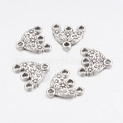 Tibetan Style Links, Lead Free and Cadmium Free, Antique Silver, Hat, 15x16x2mm, Hole: 2mm
