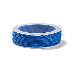 Hilos de nylon trenzado, teñido, Cuerda de anudar, Para anudar chino, Artesanía y fabricación de joyas, azul real, 1mm, alrededor de 21.87 yarda (20 m) / rollo
