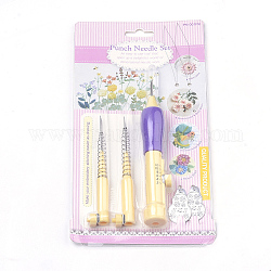 Set di penne magiche in plastica con ricami in ferro, abbigliamento per cucire accessori per cucire ad ago, malva, 50~185mm, 6pcs/scatola
