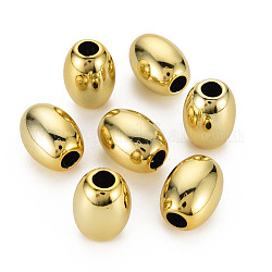 UV-Beschichtung Acryl europäischen Perlen, Fass, golden, 19.5x16 mm, Bohrung: 6 mm