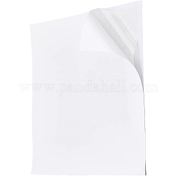 綿と紙のパッドステッカー  両面粘着バック付き  滑り止めアクセサリー用  長方形  ホワイト  200x201x0.2mm