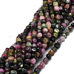 Chapelets de perles en tourmaline naturelle, pépites, 6~7x5~6x4~5mm, Trou: 1mm, Environ 70 pcs/chapelet, 16.14'' (41 cm)