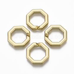 Окрашенные распылением пластиковые соединительные кольца ccb, разъемы для быстрой связи, для изготовления ювелирных крестовинных цепочек, восьмиугольник, граненые, золотые, 25x25x6 мм, внутренний диаметр: 16 мм