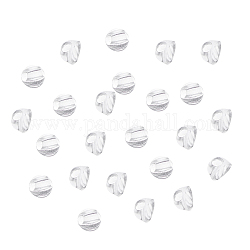 Haargummis mit Schnallen aus Kunststoff, Transparenz, Zubehör für Haarbänder, Runde, Transparent, 9x5.5 mm, Bohrung: 3.5~4 mm, 30 Stück / Karton