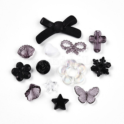 Perles acryliques transparentes et opaques&nbsp;TACR-T028-26A-1