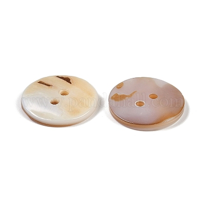 Bottoni di madreperla d'acqua dolce&nbsp;SHEL-K009-04-1