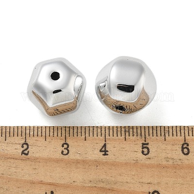 Perline acrilico placcato&nbsp;PACR-Q008-16S-1