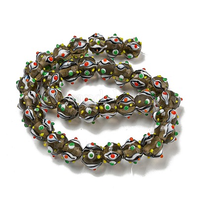 Chapelets de perles vernissées manuelles&nbsp;LAMP-N025-05I-1