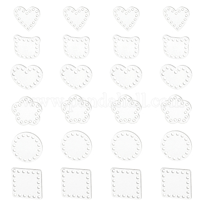 PandaHall Elite 10pcs Acrylic Bag Weaving Board 5 Sizes Clear