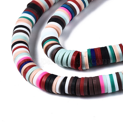 Wholesale Flat Round Eco-Friendly Handmade Polymer Clay Beads 