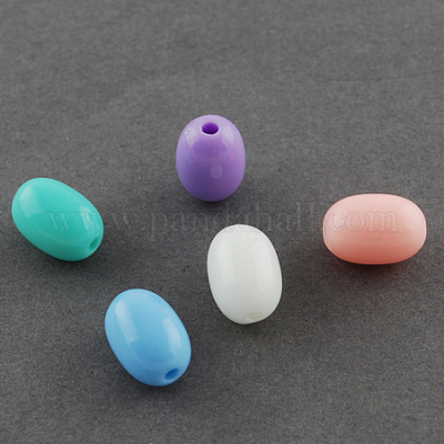 SUNNYCLUE 1 boîte de 120g Environ 1920 perles Ovales en Acrylique en Forme de Riz de 8mm Perles D'Imitation en Plastique ABS Aléatoires Longues Perles D'Avoine Espaces Libres pour la Fabrication de