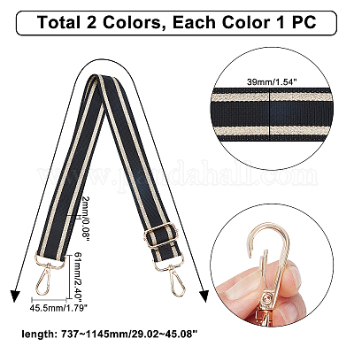 Wholesale PandaHall 2 Pieces Wide Purse Strap Bag Purse Strap Replacement Crossbody  Handbag Purse Strap Striped Adjustable Replacement Belt Guitar Strap for Purses  Crossbody Canvas Bag 