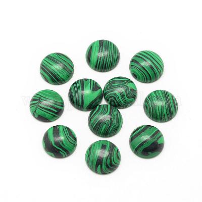 Synthetische Malachit-Cabochons&nbsp;G-R416-6mm-38-1