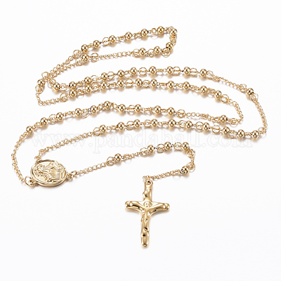 Collana rosario con croce crocifisso all'ingrosso 