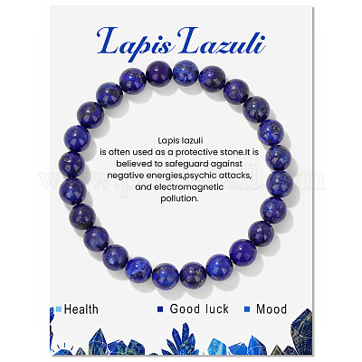Synthetische Lapislazuli Perlen Stretch Armbänder&nbsp;PW-WG7FE75-10-1-1
